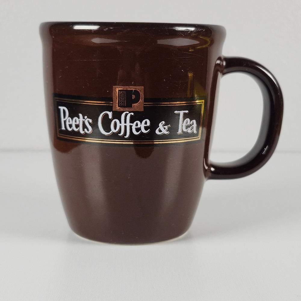 Bodum Peet's Coffee & Tea Mug Brown Stoneware Logo Cup